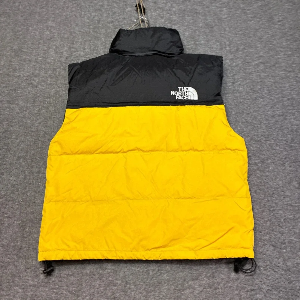Vintage The North Face‎ Nuptse 700 Puffer Vest Mens Small Yellow Black Gorpcore